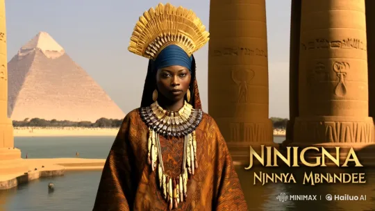 Queen of Egypt: A Majestic Njinga Mbande-Inspired Ruler – AI Generated Video | Hailuo AI
