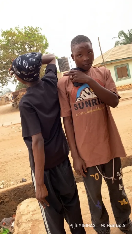 Boys Practice Kung Fu in Dusty Village Street – AI Generated Video | Hailuo AI