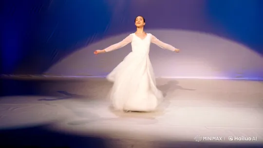 Woman Transforms into Bunny in Enchanting Dance Performance – AI Generated Video | Hailuo AI