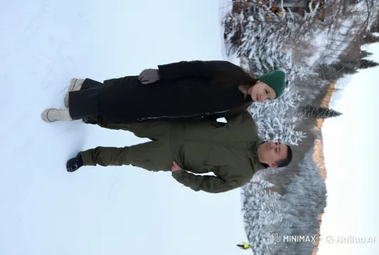 Kungfu Fight in Snowy Landscape – AI Generated Video | Hailuo AI