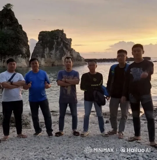 Kung Fu Display on Seaside Beach at Sunset – AI Generated Video | Hailuo AI