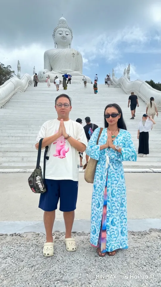 Kungfu Practitioners Display Skills at Buddha Statue – AI Generated Video | Hailuo AI