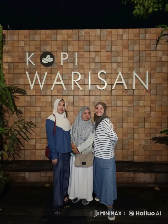 Hijab-Wearing Women Perform Martial Arts in Front of Kopi Warisan Wall – AI Generated Video | Hailuo AI