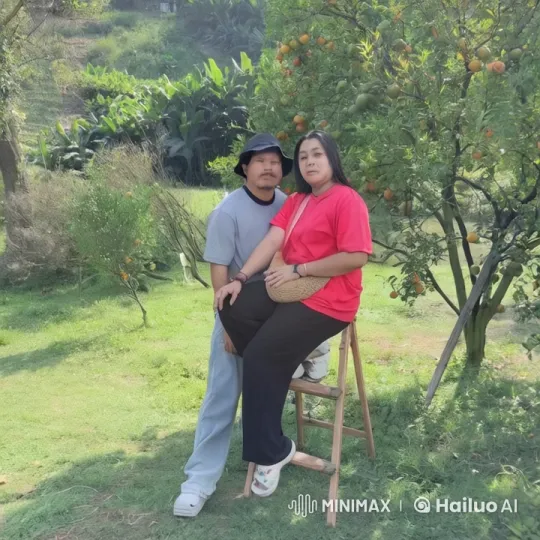 Intense Martial Arts Duel in Lush Orange Orchard – AI Generated Video | Hailuo AI