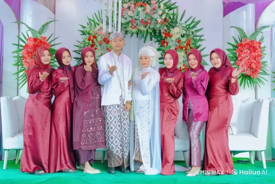 Elegant Family Celebration at Vibrant Wedding Ceremony – AI Generated Video | Hailuo AI