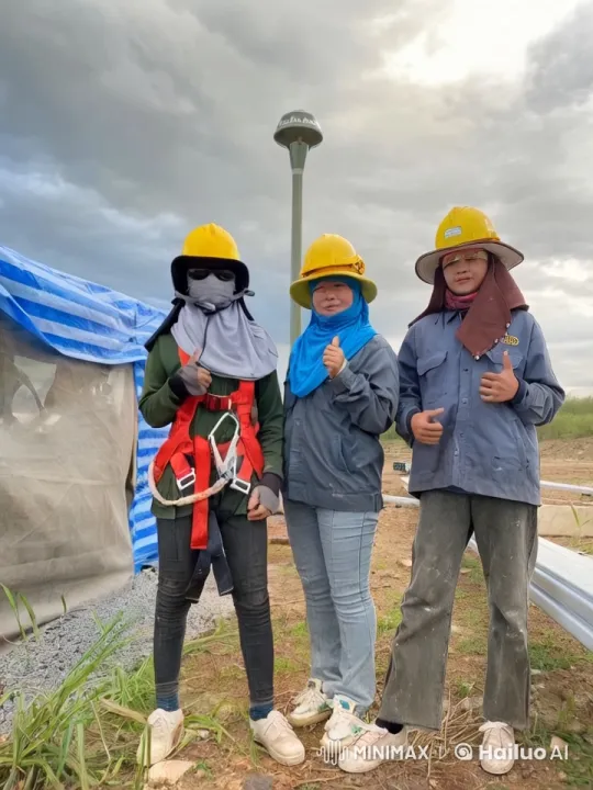 Construction Workers Displaying Fitness Skills – AI Generated Video | Hailuo AI