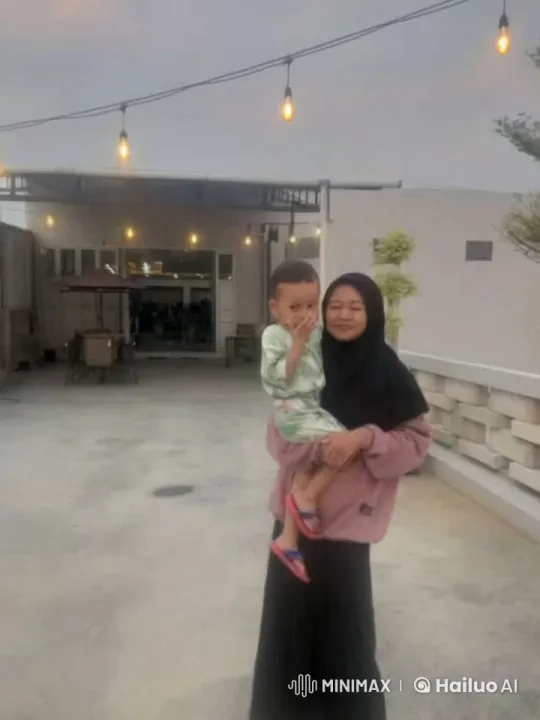 Mother and Child Practicing Kung Fu in Peaceful Patio – AI Generated Video | Hailuo AI