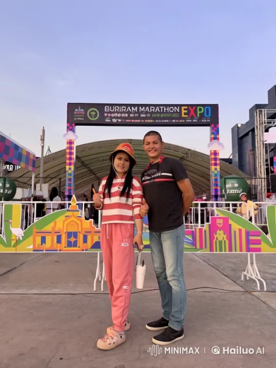 Live2D Animated Fight Scene at Buriram Marathon Expo – AI Generated Video | Hailuo AI