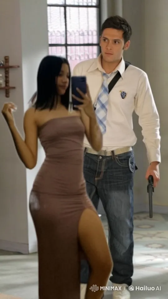 Young Couple with Gun in Tense Romantic Moment – AI Generated Video | Hailuo AI