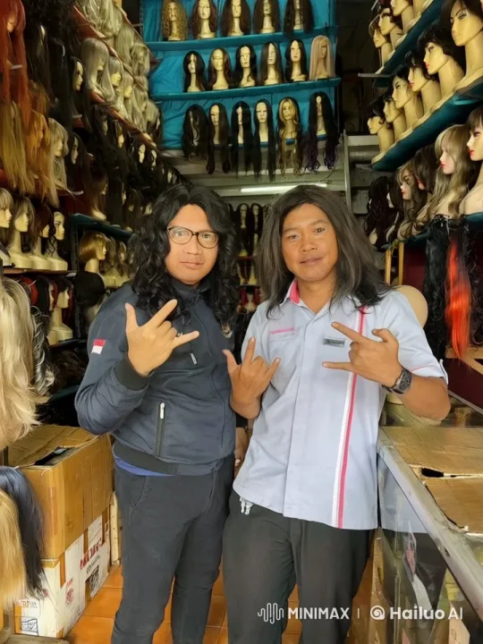 Kung Fu Fight Unfolds in Vibrant Wig Shop – AI Generated Video | Hailuo AI