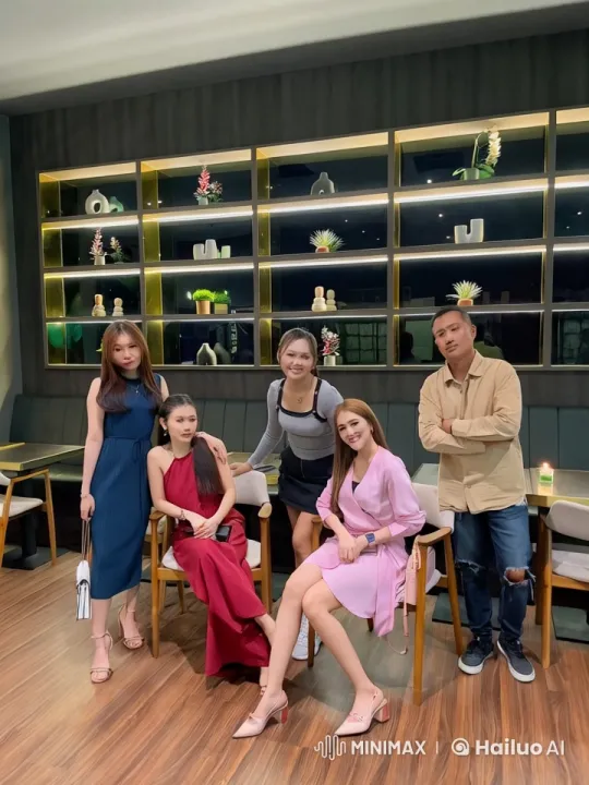 Five Friends Enjoy a Casual Gathering with Subtle Movements and Playful Kungfu Poses – AI Generated Video | Hailuo AI
