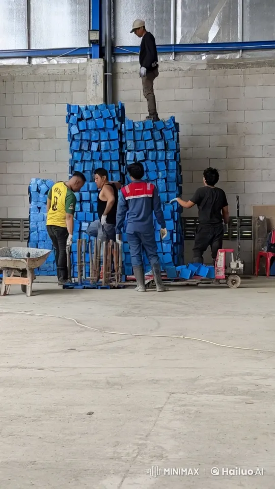 Five Men Practice Kungfu in Warehouse Setting – AI Generated Video | Hailuo AI