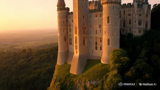 Sunlit Castle: A Journey Through Time and Beauty – AI Generated Video | Hailuo AI