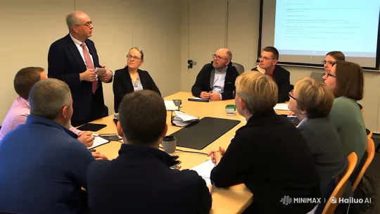 Safety Committee Meeting with PowerPoint Presentation – AI Generated Video | Hailuo AI
