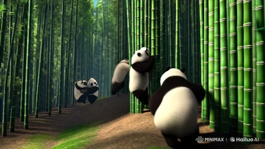 Pandas in Serene Bamboo Forest Captured in Cinematic Splendor – AI Generated Video | Hailuo AI