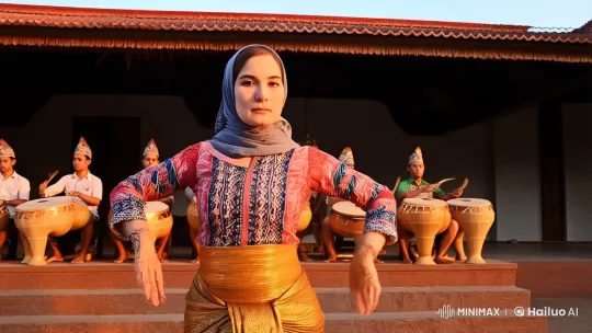 Javanese Dancer Performs 'Kuda Lumping' with Grace – AI Generated Video | Hailuo AI