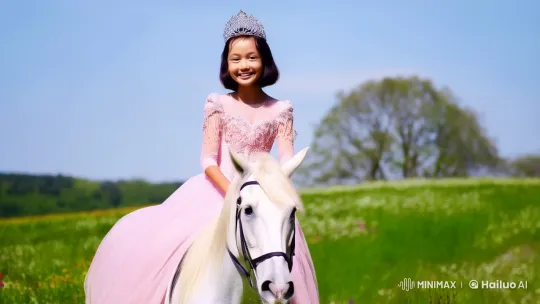 Royal Princess Rides Through Enchanted Landscape – AI Generated Video | Hailuo AI