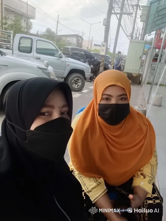 Two Women Chat Outside Shop in Realistic Live2D Animation – AI Generated Video | Hailuo AI