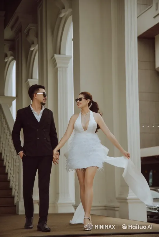 Elegant Couple Showcase Martial Arts in Luxury Setting – AI Generated Video | Hailuo AI