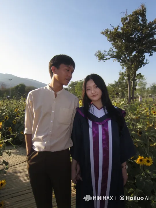 Couple Practicing Kung Fu in Sunflower Field – AI Generated Video | Hailuo AI