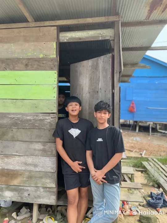 Two Boys Practice Kung Fu in Front of Wooden House – AI Generated Video | Hailuo AI
