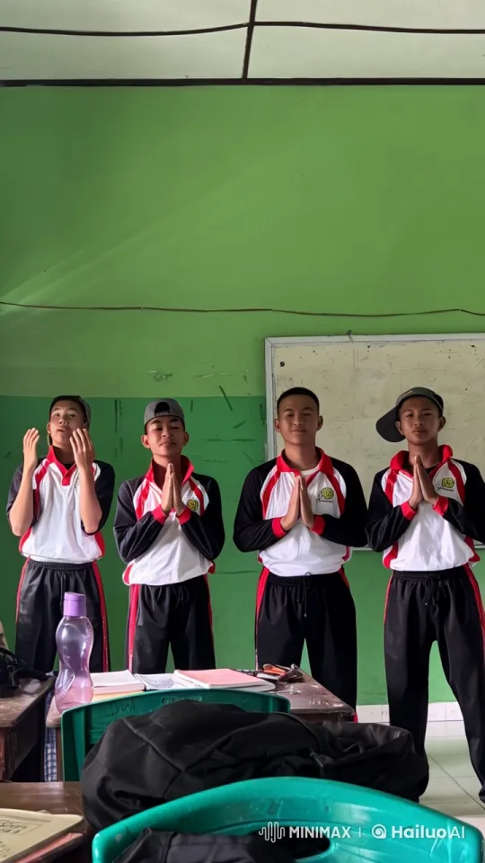 Athletic Group Performs Dynamic Kungfu Moves in Classroom Setting – AI Generated Video | Hailuo AI