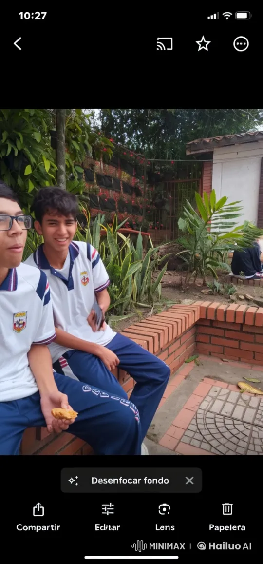 Schoolboys Share Passionate Kiss in Natural Garden Setting – AI Generated Video | Hailuo AI