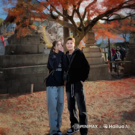 Peaceful Couple's Moment under the Japanese Maple – AI Generated Video | Hailuo AI