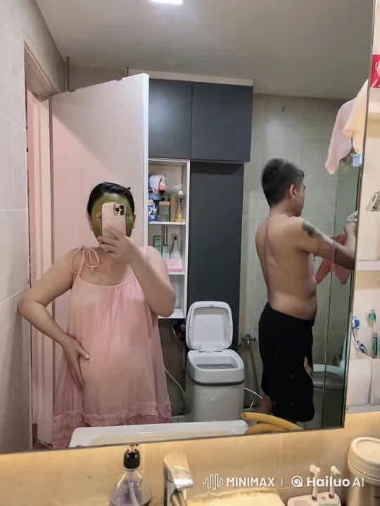 Pregnant Woman Watches Man Perform Kung Fu in Bathroom – AI Generated Video | Hailuo AI