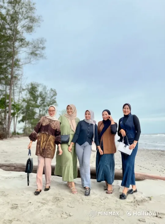 Five Women Perform Karate on a Serene Beach – AI Generated Video | Hailuo AI