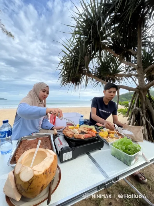 Kungfu Display on a Tranquil Beach Picnic – AI Generated Video | Hailuo AI