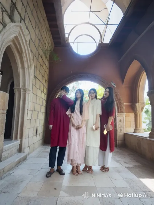 Traditional Attire Kung Fu Fight in Ornate Corridor – AI Generated Video | Hailuo AI