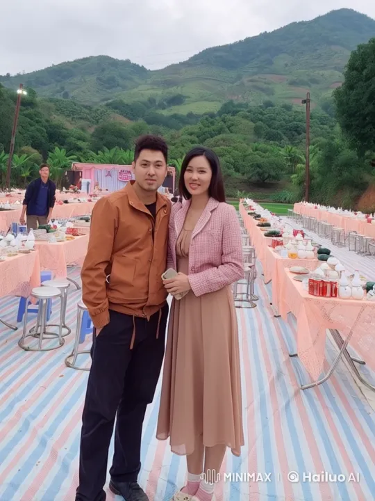 Outdoor Gathering with Mountain Backdrop in Live2D Animation – AI Generated Video | Hailuo AI