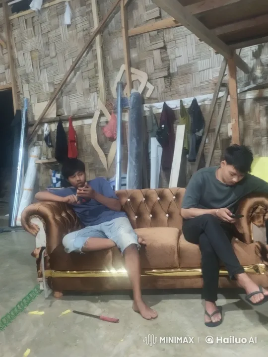 Intense Kung Fu Fight on a Brown Sofa – AI Generated Video | Hailuo AI