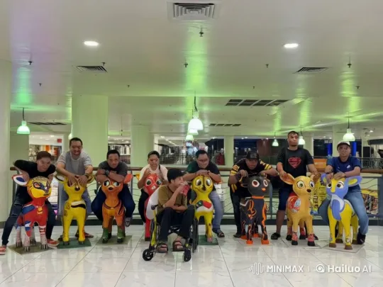 Colorful Sculptures: Group Performs Kung Fu – AI Generated Video | Hailuo AI