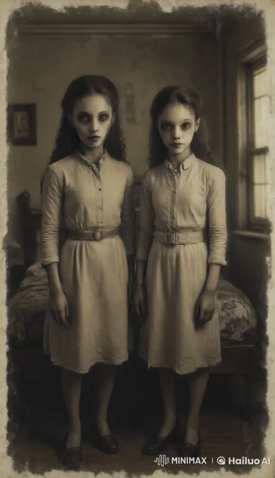 Twin Girls Display Contrasting Emotions – AI Generated Video | Hailuo AI