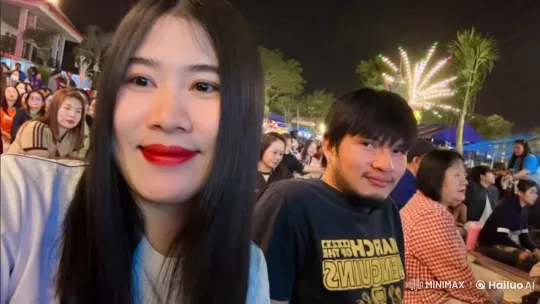 Martial Arts Showdown in Bustling Night Market – AI Generated Video | Hailuo AI