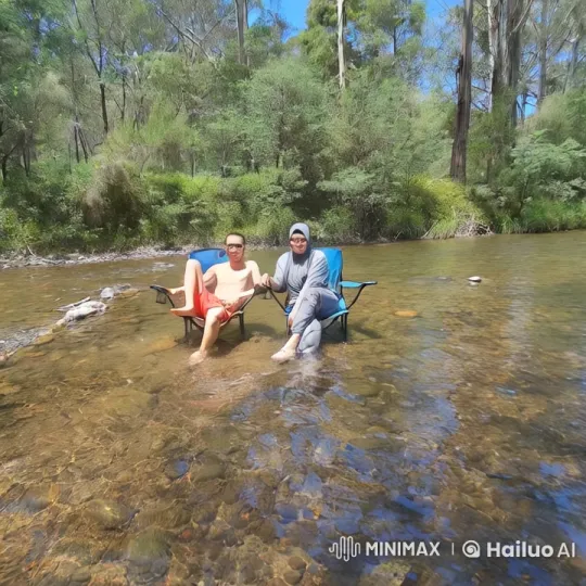 Kung Fu Duel in Serene Stream Setting – AI Generated Video | Hailuo AI