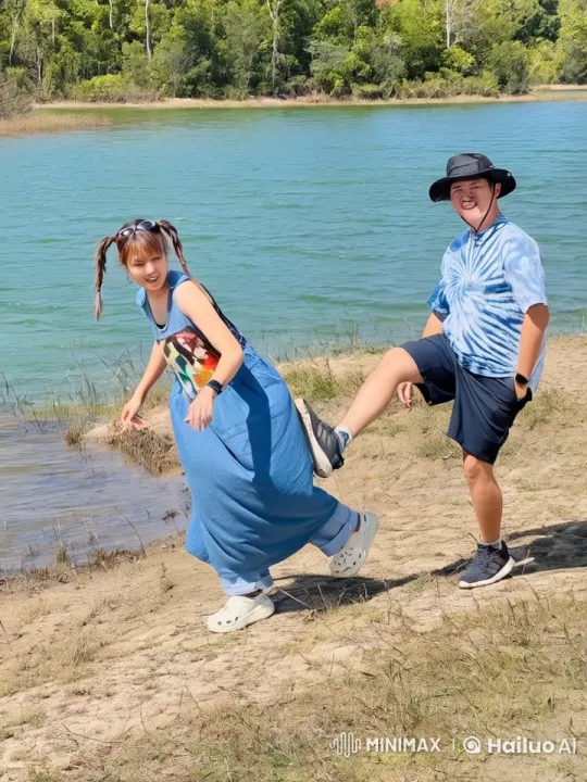 Playful Kung Fu Battle by the Lake – AI Generated Video | Hailuo AI