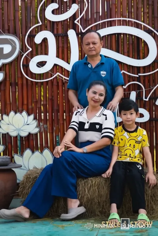 Family Enjoying Peaceful Moment with Artistic Background – AI Generated Video | Hailuo AI