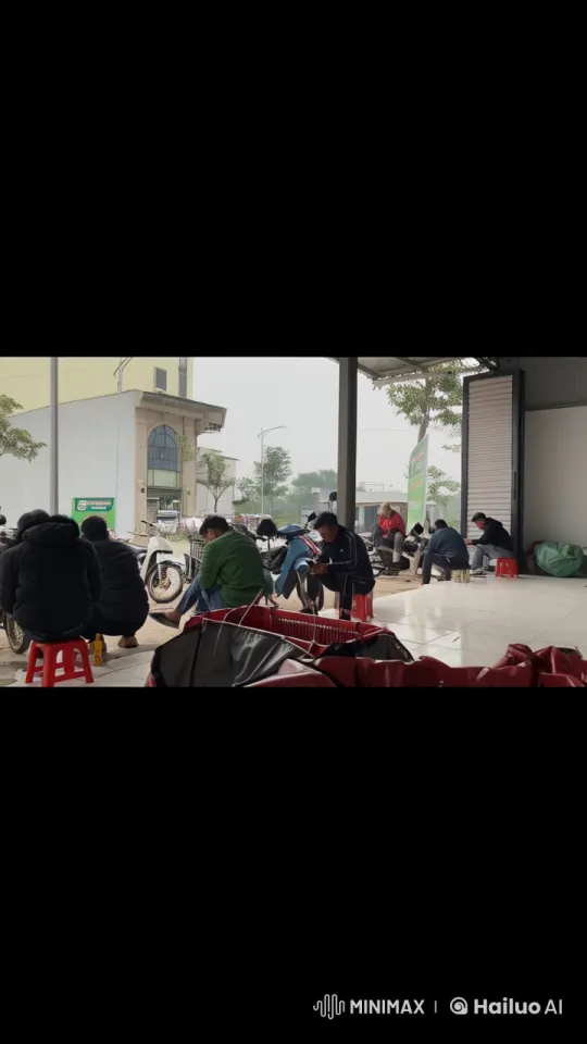 Live2D Video: Outdoor Motorcycle Gathering Transforms into Martial Arts Showdown – AI Generated Video | Hailuo AI