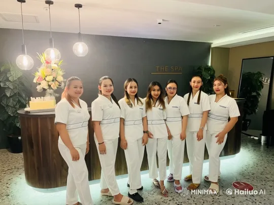 Women Perform Martial Arts in Spa Setting – AI Generated Video | Hailuo AI