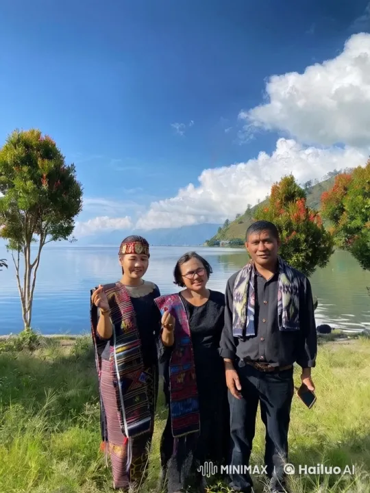 Traditional Attire by Serene Lake with Mountains – AI Generated Video | Hailuo AI