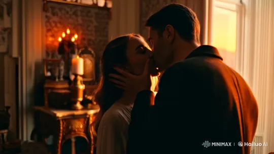 Vintage Romance: Couple's Intimate Moment Captured – AI Generated Video | Hailuo AI