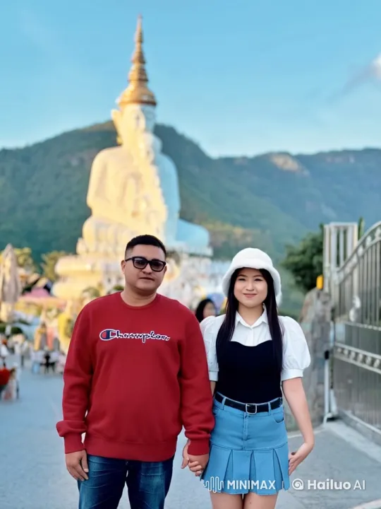 Live2D Animated Couple Performs Martial Arts in Scenic Setting – AI Generated Video | Hailuo AI