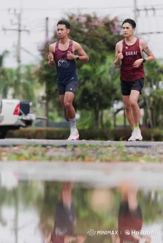 Athletic Sparring Session in Lush Outdoor Setting – AI Generated Video | Hailuo AI