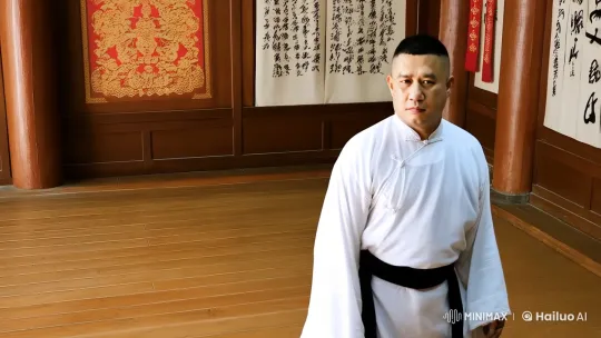 Seasoned Kungfu Master Demonstrates Graceful Mastery – AI Generated Video | Hailuo AI