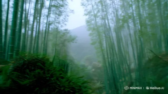 Kungfu: Warrior in Bamboo Forest Panorama – AI Generated Video | Hailuo AI