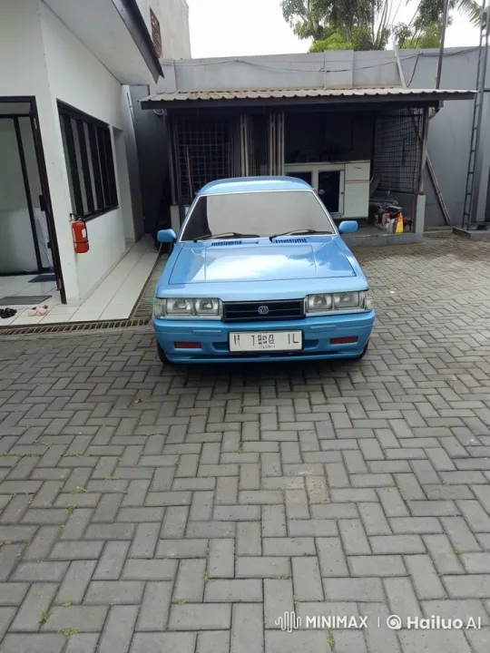 Blue Car Transforms into Dynamic Robot in Courtyard – AI Generated Video | Hailuo AI