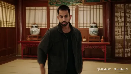 Ancient Dojo: Man Displays Martial Arts Mastery – AI Generated Video | Hailuo AI